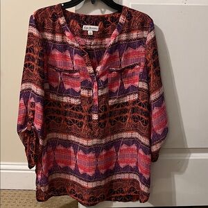 Kim Rogers Women's Pink and Purple Blouse
